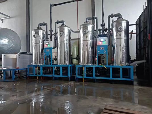 FRP Automatic Dual Tank Water Softener Systems 1-100T/H Capacity Carbon Steel Construction