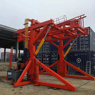 Single And Double Lane Container Flipper Machine Durable Carbon Steel Material For Loading