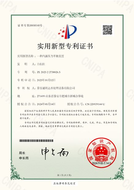 China Shandong Tonglida Heavy Industry Machinery Co., Ltd. certification